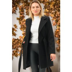 Dewberry Z6778 WOMEN'S COAT-LIGHT BLACK Cene