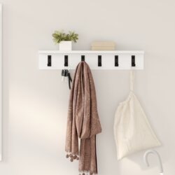  Vješalica za kapute na zidu Bijelo 60 x 10.5 x 10.5 cm Cijene