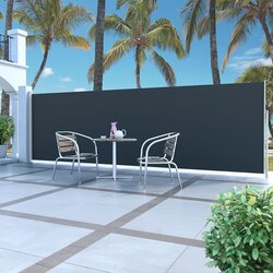 vidaXL Uvlačiva bočna tenda 160 x 500 cm crna Cijene