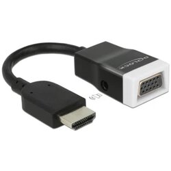 Delock 65587 HDMI / VGA adapter [1x muški konektor HDMI - 1x 15-polni ženski konektor D-Sub] crna, bijela Cene