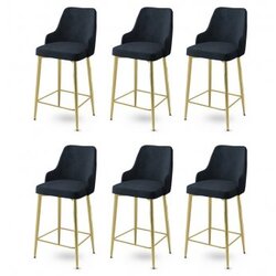 Hanah home set 6 barskih stolica enox anthracite gold Cene