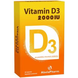 Abela pharm vitamin D3 2000 ij, 30 kapsula Cene
