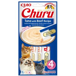 Churu poslastica za mačke Puree tuna s govedinom 4x14 g Cene
