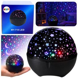 Star Projector Night Light Speaker 2in1 Black Cene