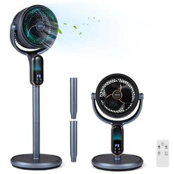 Izdelki za telo Stoječi ventilator 54-96 cm, nastavljiva višina, 8 hitrosti, 12-urni časovnik, siv Cene