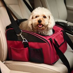 Freedog torba auto sedište za pse i mačke crvena 44x29x34 cm Cene