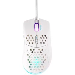 DELTACO GAMING Miš Ultra-Light Gaming , 6400 DPI, RGB, Gumeni stranski oprijem, BELA Cene