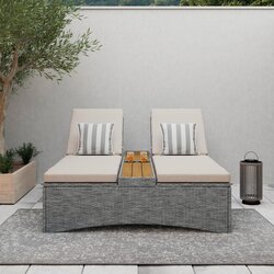 Bessagi Garden Vrtni Ležalnik Monero, Siva, Krem Cene