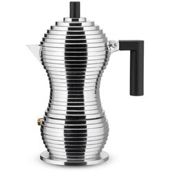 Alessi Pulcina kafetiera espresso za 6 skodelic / črn ročaj / indukcija / aluminij, (5000198937) Cene