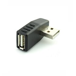 Optimus Adapter (USB 2.0 Muški na Ženski, 90° kutni (lijevo), crni) Cene