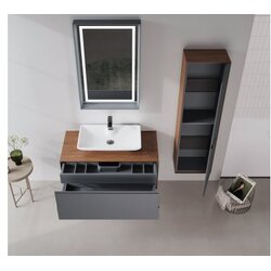 Hanah home Kupatilski ormarić sa umivaonikom i ogledalom (2 komada) Craft 100 430 Cene