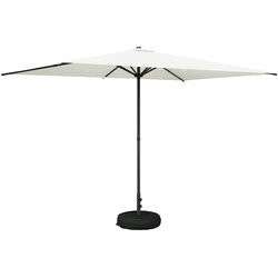 vidaXL Vrtni Parasol s Podnožjem 200 x 300 cm Poliester Pravokutni - Krem 2 x 3 m s podlogom Cijene