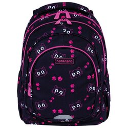Astrabag Ranac đački anatomski 3zipa AB330 Cat's Eyes 502024051 crno-roze Cene