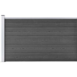 Panel za ogradu WPC 175 x 105 cm crni Cijene