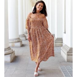 UR/CEO Orange floral midi dress Zetticci Cene