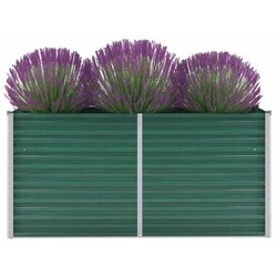 vidaXL Vrtna sadilica od pocinčanog čelika 160 x 40 x 77 cm zelena Cijene