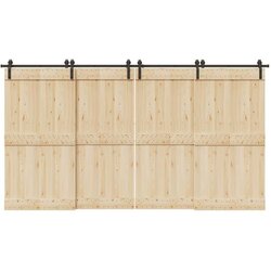  Komplet opreme za drsna vrata 400 cm jeklo črne barve, (22046908) Cene