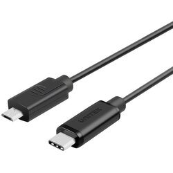 Unitek USB-C - MICROUSB KABEL, 1M, ČRN, (21396130) Cene