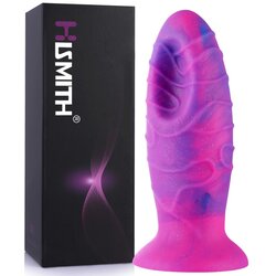HiSmith HSD18 Huge Dragon Egg Dildo Suction Cup 9.96" Purple-Pink Cene