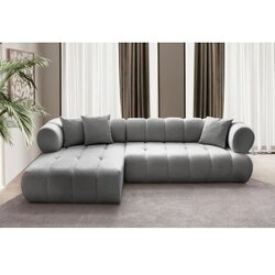 Atelier Del Sofa Ugaona garnitura na razvlačenje Petra Left, 280x170x90 cm, Siva Cene