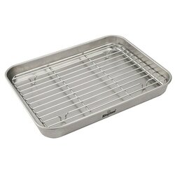 KINGSTONE Aluminijasta posoda za žar z rešetko (Do x Š x V: 22,6 x 17,3 x 2,6 cm, Nerjavno jeklo) Cene