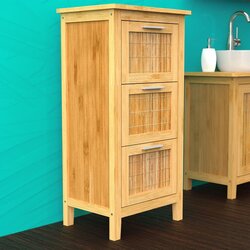 EISL kopalniška omarica s 3 predali bambus 30x42x82 cm Cene