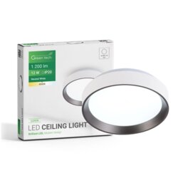 Greentech LED plafonjera Green Tech 12W 4000K IP20 bijela + antracit promjer 25.8 cm Cene