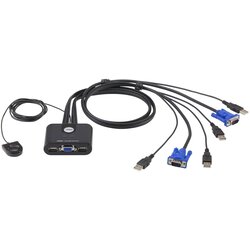 Kvm switch žičani 2-port USB VGA LOGILINK Cene