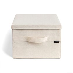 Bigso Bež tekstilna kutija za pohranu s poklopcem 31x41x22 cm Soft Storage Medium – Cene