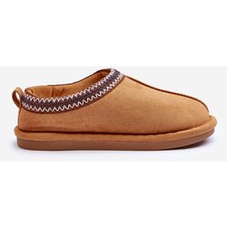 Kesi Women's Suede Slippers with fur Brown Polinna Cene