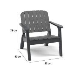 Hanah home Silva trpezarijska stolica, 67x78x60 cm, Tamno siva Cijene