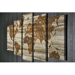 Wallity BC60 multicolor decorative canvas painting (5 pieces) Cene