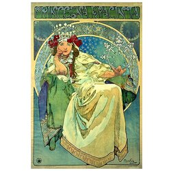 Fedkolor Reprodukcija slike Alfons Mucha - Princess Hyazin, 60 x 40 cm Cene