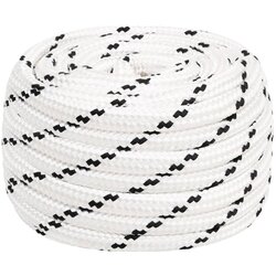 Pleteni brodski konop bijeli 16 mm x 50 m poliesterski Cene