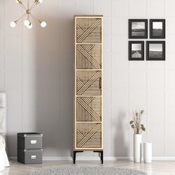 Hanah home kumsal p - walnut, cream walnutcream wardrobe Cene