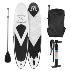 Klarfit Spreestar, crno-bijela, daska za veslanje na napuhavanje, SUP set, 300x10x71cm Cijene