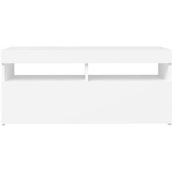 vidaXL TV ormarić s LED svjetlima bijeli 90x35x40 cm Cijene