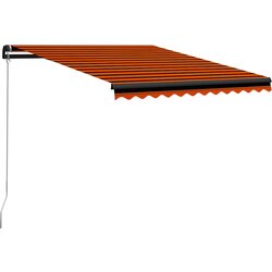 Maison Chic Ročno zložljiva tenda - Senčniki z LED 300x250 cm oranžna in rjava, (22042355) Cene