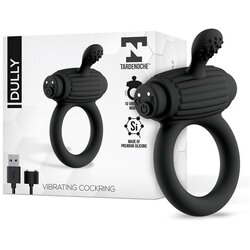 TARDENOCHE Dully Vibrating Cockring with Remote Control Black Cene