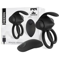 TARDENOCHE Reerin Dual Silicone Vibrating Ring with Remote Control Black Cijene
