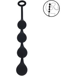 Levelz Waterdrop Silicone Anal Balls M 30mm Black Cene