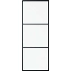 vidaXL Drsna vrata z opremo ESG steklo in aluminij 76x205 cm Cene