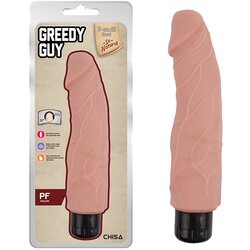 Chisa mekani realistični vibrator 24cm Greedy Guy Flesh Cene