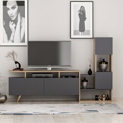 Hanah home tower - ciragan, anthracite walnutanthracite tv unit Cene