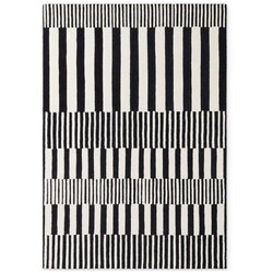 Elle Decoration Črno-bela ročno tkana volnena preproga 160x230 cm Stryve Pulse – Cene