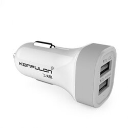 Konfulon usb auto punjač/ 10W/ C17 - 2/1A/ bela Cene