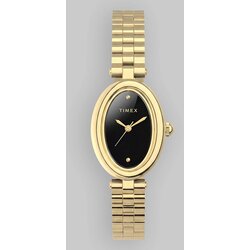Timex Cavatina Luxe Gold-Tone Case&Bracelet Watch onyx dial Cene