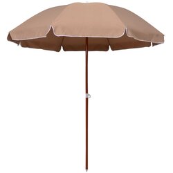 vidaXL Senčnik z jeklenim drogom 240 cm taupe, (20610514) Cene