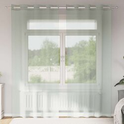 Voile zavjese s ušicama 2 kom svijetlosive 140x225 cm Cene