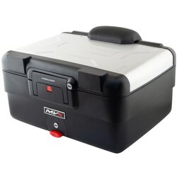 Moto kofer zadnji MVX alu 30–40 l, crni sa srebrnim poklopcem, sa podesivom zapreminom Cene